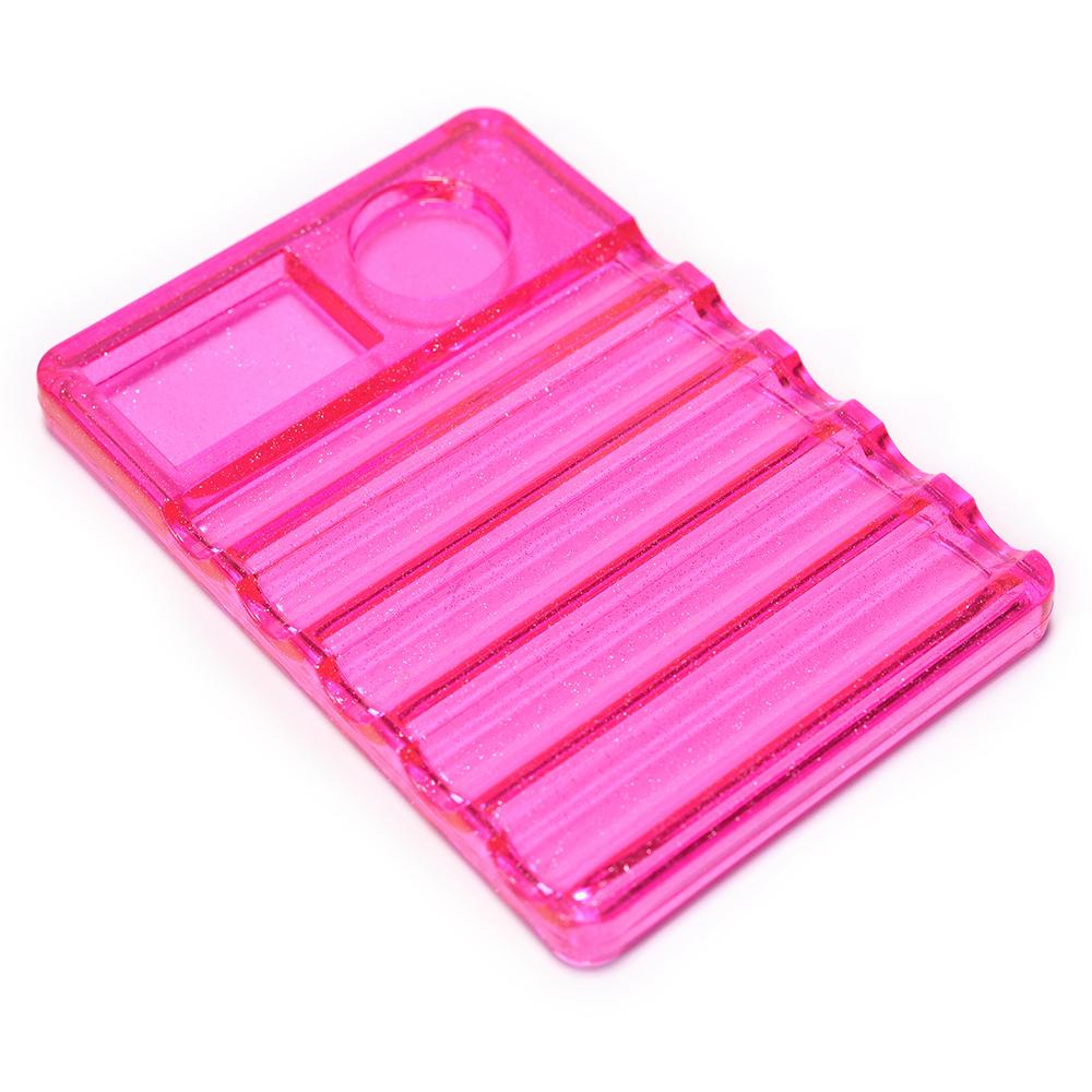 

KADS 1 шт., пластиковая ручка для дизайна ногтей, держатель кисточки с цветовой палитрой, инструменты для рисования ногтей, розовый, черный, смешивание цветов розовый