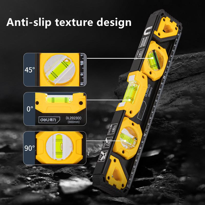 Magnetische Hochpräzisions-Wasserwaage Hochlagerlineal Hebelblasen-Wasserwaage für Heimwerker-Heimdekoration Messwerkzeuge