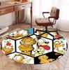 Garfield Pattern Round Rug, Indoor/Outdoor Mat, for Picnic, Gameroom, Bedroom, Office, Living Room, Home Decor Carpet, Birthday Gift