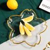 Cherry Blossom/octagon/decagon Glass Plate Household Decoration Tableware Transparent Phnom Penh Dessert Fruit Salad Bowl