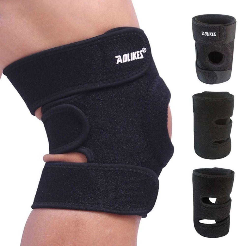 Sports Safety SBR Polyester Knee Support Adjustable Keep Warm Wrap Brace Breathable Patella Protector