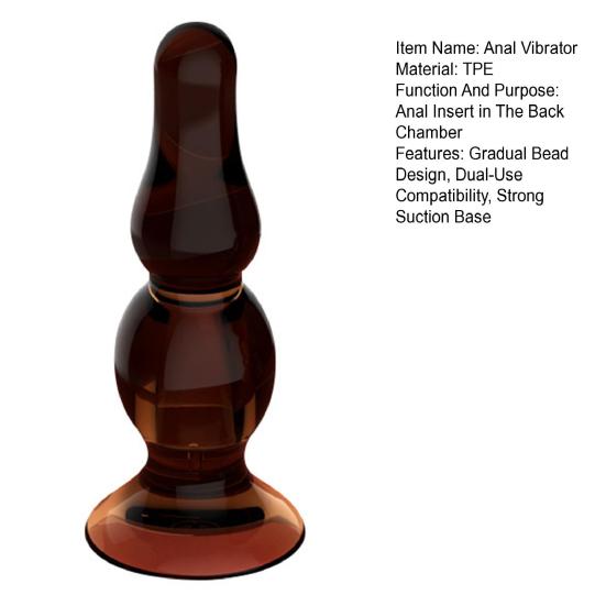 Anal Vibrator Gradual Bead Design Dual-Use Compatibility Anal Butt Stopper Vaginal Vibrator Couple Pleasure Toy