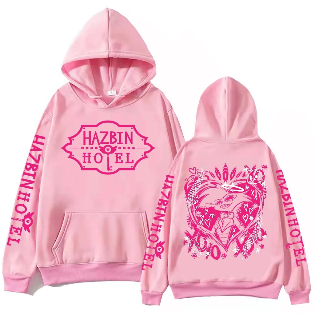 Anime Hazbin Hotel Angel Dust Print Hoodie Man Woman Harajuku Pullover Tops Sweatshirt  Fashion Sportwear
