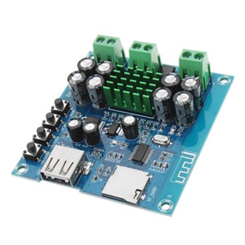 XH-M422 TPA3116D2 Bluetooth 4.0 Amplifier Board 50W×2 DC 12-24V Dual Channel Audio Module with USB TF Card Player