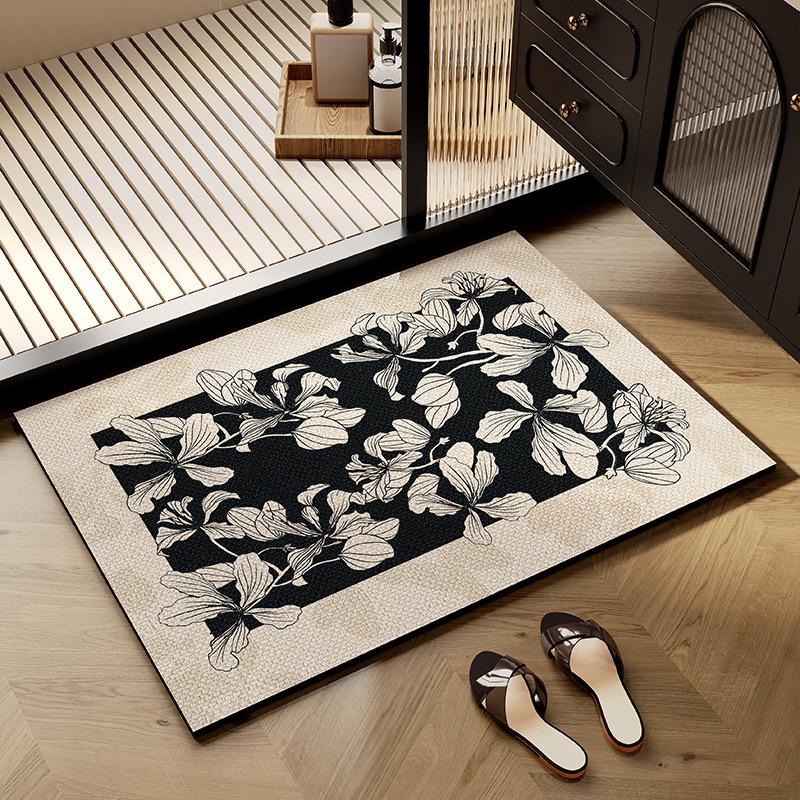 Diatom Mud Bathroom Mat - Absorbent, Quick-Drying, Non-Slip, Easy Clean & Dirt Resistant Foot Mat for Toilet & Door.