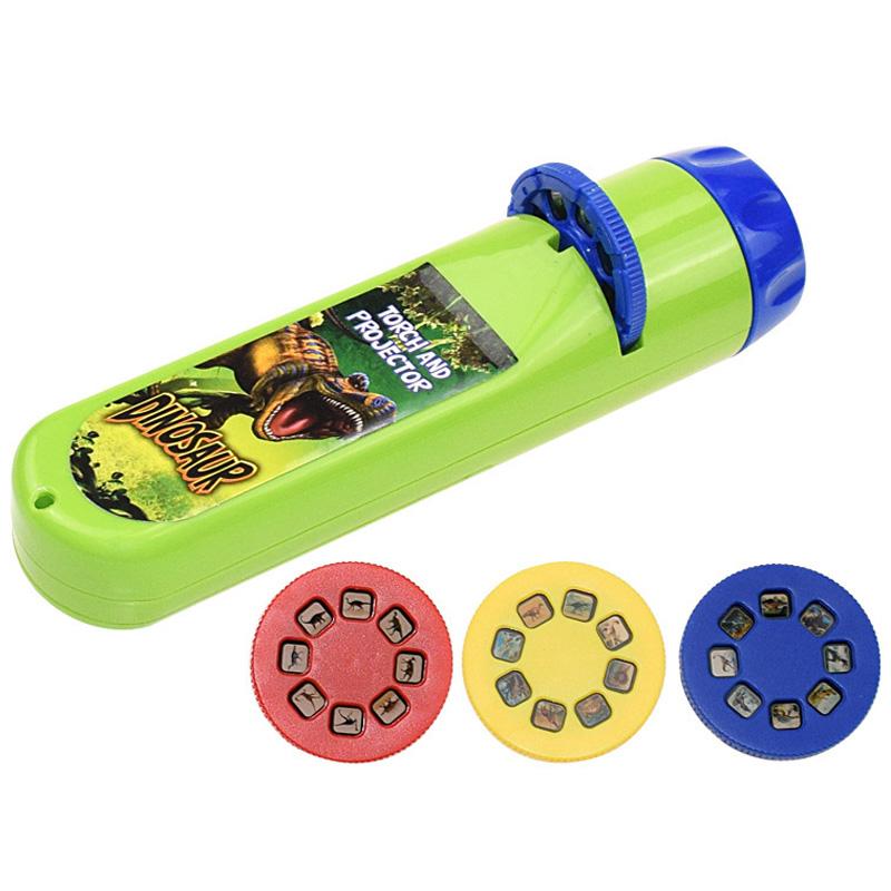Projection Flashlight Projector Slide Story Bedtime Toy for Girl Boy Lamp Glowing Kids Glow Education Toy Xmas Gifts TMZ