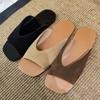 Fashion High Quality Faux Suede Square Toe Designer Brand Sandals Women Summer Sexy Open Toe Flat Sandal Comfortable Vacation Beach Shoe