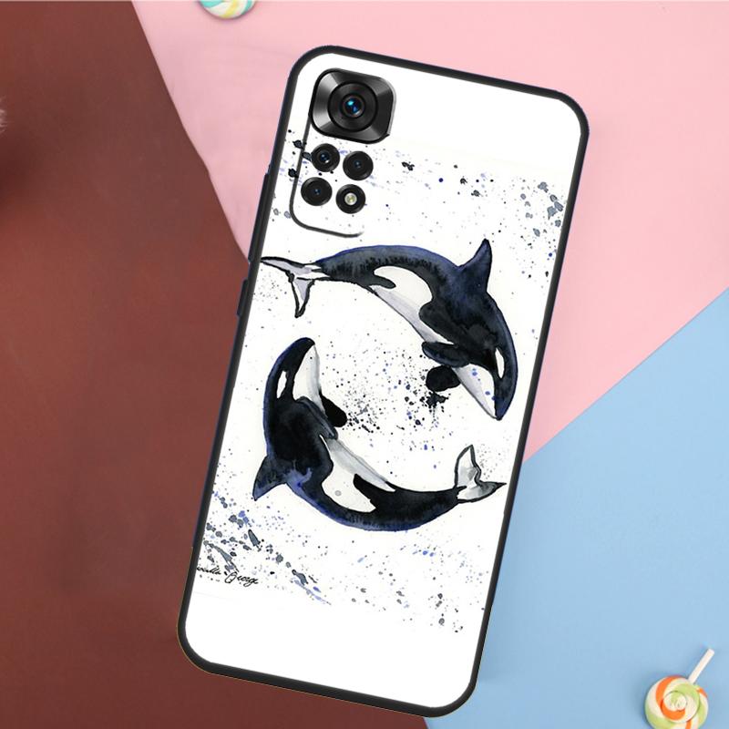 Orcas Whale Cover For Xiaomi Redmi Note 13 14 Pro 12 11 9 10 9S 10S 11S 12S Redmi 14C 10C 12C 13C Case