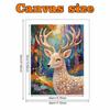 Pearl Painting Kit, 5D Pearl Shaped Diamond Elegant Deer Painting Kit Suitable for Home Living Room, Bedroom, Study Room and Wall Art Gifts