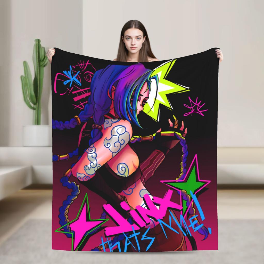 Arcane Soft Blanket Viktor Game Anime Jinx Jayce Caitlyn Jesus Sevika  Camping Plush Throw Blanket Home Decor Sofa Bed Cover