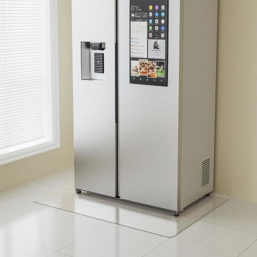 NaturesHome Refrigerator Mat, Large, 70 x 75 cm, Fits up to 600L Refrigerators, 2mm Thick, Colorless, Transparent, Non-Slip, Scratch-Resistant, Dent-R