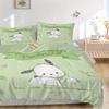 3pcs Playful Pochacco Printed Quilt Set - Includes 1 Quilt Cover and 2 Pillowcases, Machine Washable - Suitable for All Seasons.S057