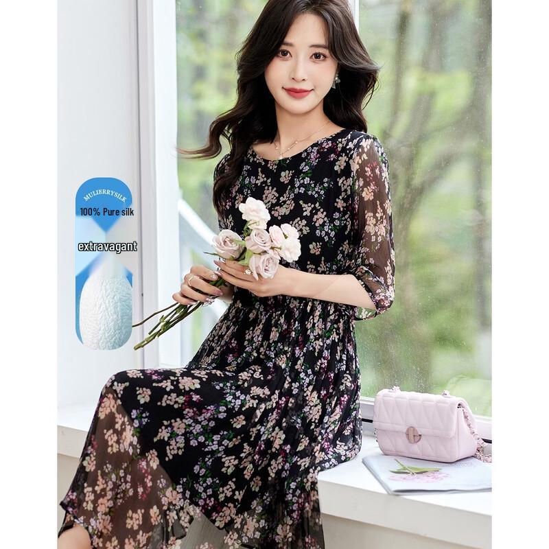 Demana 100% Mulberry Silk A-line Dress XXL