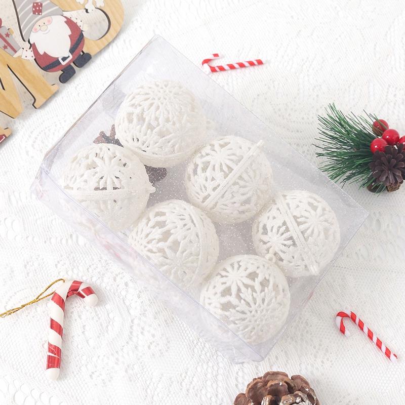 6CM 1Box Christmas Ball Christmas Decoration Xmas Tree Pendent Ornaments Home Decor Navidad New Year 2025 Party Supplies