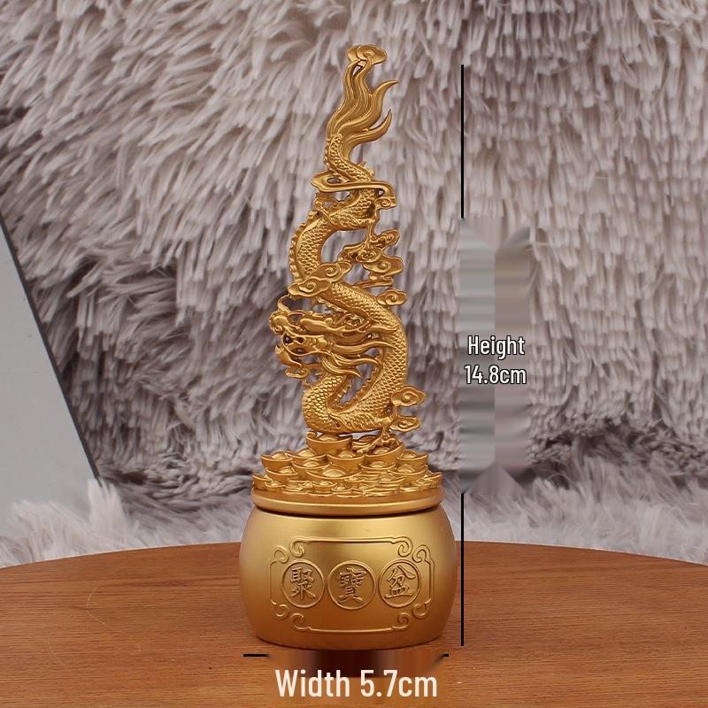 

Вращающийся Огненный Дракон Золотой Песок Сокровищница: Металлическое украшение для снятия стресса, для богатства и процветания