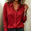 Source Four-sided Elastic Hidden Button Shirt Women's Anti-wrinkle Non-ironing Workplace Business Long-sleeved Shirt Can Be Made