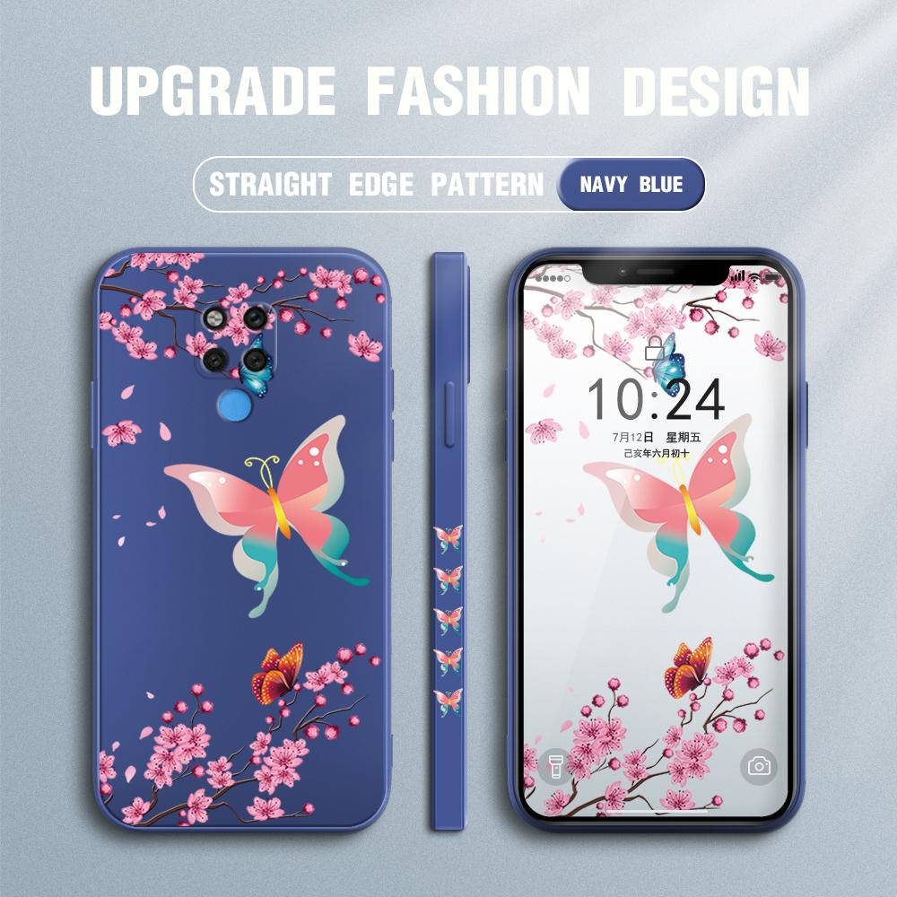 

Чехол для телефона с мультяшным красочным узором, квадратный, жидкий, силикон, TPU, полное покрытие, противоударный, защитный чехол для камеры Huawei Honor Vivo Vivo Y33T темно-синий