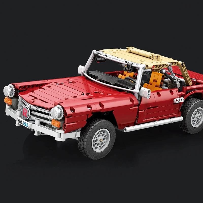 

1578PCS Ретро класичні автомобільні будівельні блоки Технологія дистанційного керування Електронні блоки 280SL Модель автомобіля Дитячі іграшки Подарунки на день народження No Box