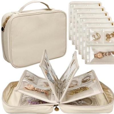 Multi-functional Portable Jewelry Organizer: Large Capacity Travel Storage Bag for Necklaces & Earrings