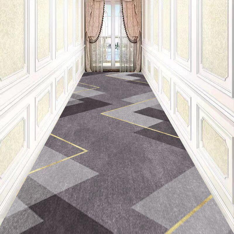 Vintage Geometric Puzzle Design Runner Mat - Soft, Machine Washable, Non-Slip Polyester Area Rug for Living Room, Kitchen, Bedroom