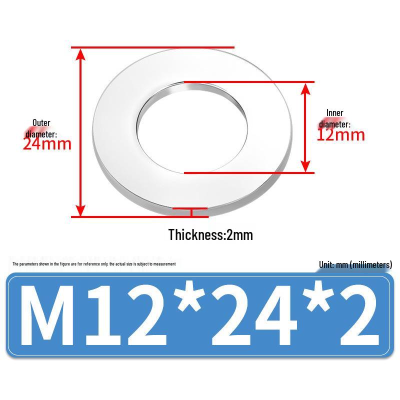 Jin Juntai Thick & Thin Stainless Steel Flat Washer, Round M10-M36