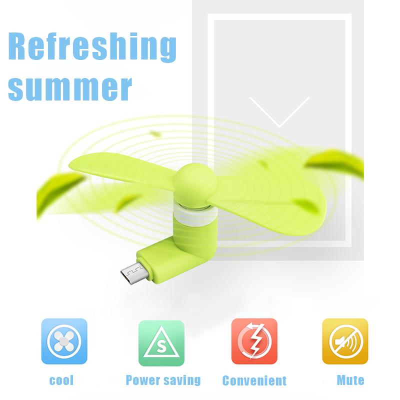 Travel Portable Cell Phone Mini Fan Cooling Cooler Micro USB For iPhone 6 6S 7 Plus Android Type-c
