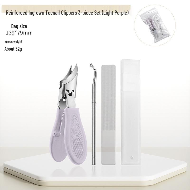 6-Piece Nail Care Set: Oblique Nail Clippers, Nail Scissors, Ingrown Nail Cuticle Nippers, Large Opening Clippers
