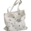Trendy Printed Butterfly Canvas Tote Bag For Women Street Fashion Medium Size