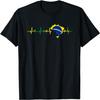 Brazilië Vlag Cadeau Hartslag T-shirt