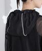 Nano Universe Piping Mesh F Women's Color-Coordinated Blouson, 010, Black, 669-5112305