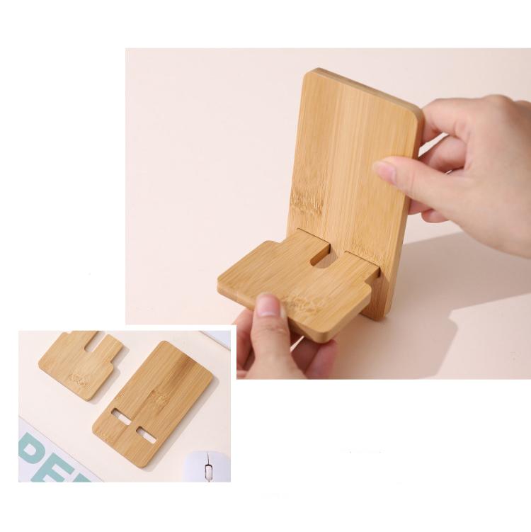 Desktop Lazy Stand Charging Dock for Phones & Tablets, Creative Christmas Gift, Perfect for Short Video Viewing, Bamboo-Wood