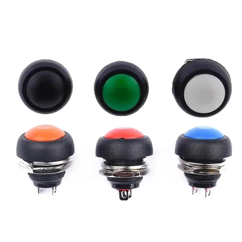 5/20/100Pcs Pbs-33B 12Mm Self-Reset On-Off Self-Locking Push Button Switch 2Pin Mini Momentary Round Switch