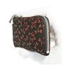 Inden-ya Inden Coin Case F-Coin Case 05, Deer Skin, Black Base x Red Lacquer, Dragonfly Pattern, 1005-21-008, Natural Deer Skin with Lacquer Pattern,