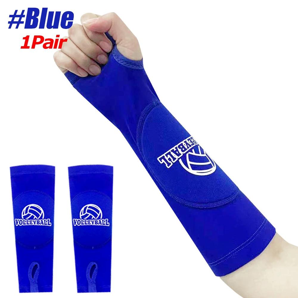 Durable And Safe 1 Pair Volleyball Arm Sleeves Passing Forearm Sleeves With Protection Pad And Thumbhole For Kids/Adults Protect Arms Sting