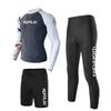 Mens UV Protection Rash Guard Set Quick-Dry Dive Suit Surfing Snorkeling Swimming Water Sports