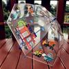 Nouvelle équipe d'ingénierie de camion de pompiers parapluie transparent pour enfants maternelle créatif mignon dessin animé bébé étudiant garçon parapluie