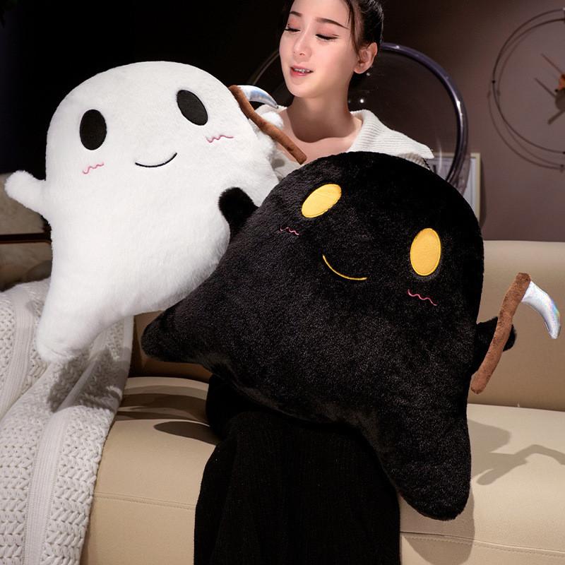 Halloween Sickle Ghost Plush Toy With Short Flannel Fabric For Holiday Decor And Gift Giving