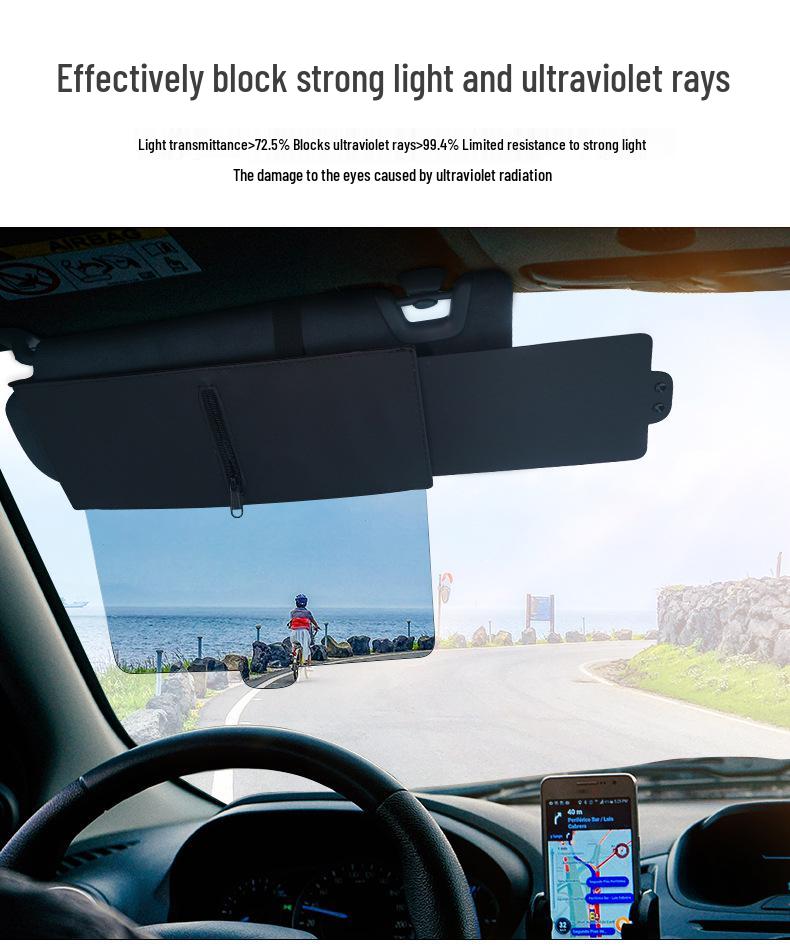 Portable Retractable Car Sun Visor: Anti-Glare, Eye Protection Model In Stock
