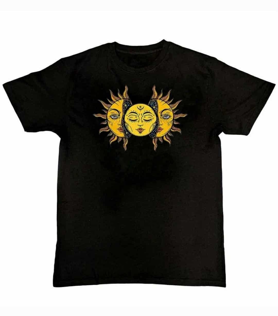 Moon Inside of The Sun Tarot Psychedelic Mens T-Shirt XXL