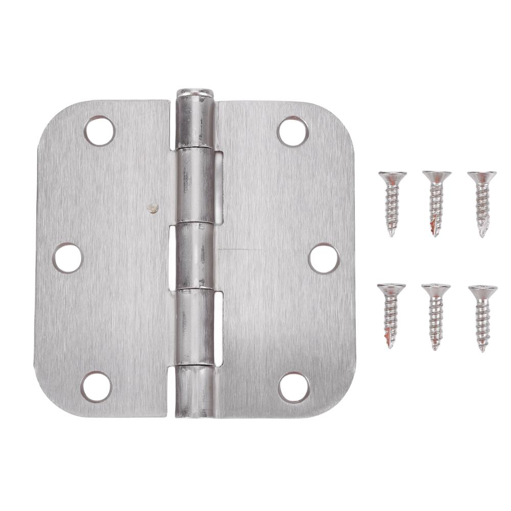 

3 шт. дверных петель для внутренних дверей 3,5 X 3,5 дюйма 5/8-дюймовые радиусные дверные оконные петли для дверей 3 1/2 дюйма Управление фурнитурой серебряный