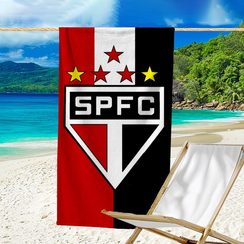Pau-lo Fc Emblem Printed Beach Towel, Super Soft Microfiber, Perfect Gift Birthday, for Pool, Beach, Travel, for Family and Friends