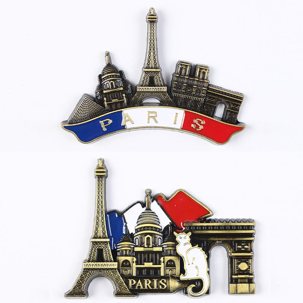 Metal Fridge Magnet Eiffel Tower Paris France Travel Souvenirs Gift Refrigerator Magnets Sticker Home Decor