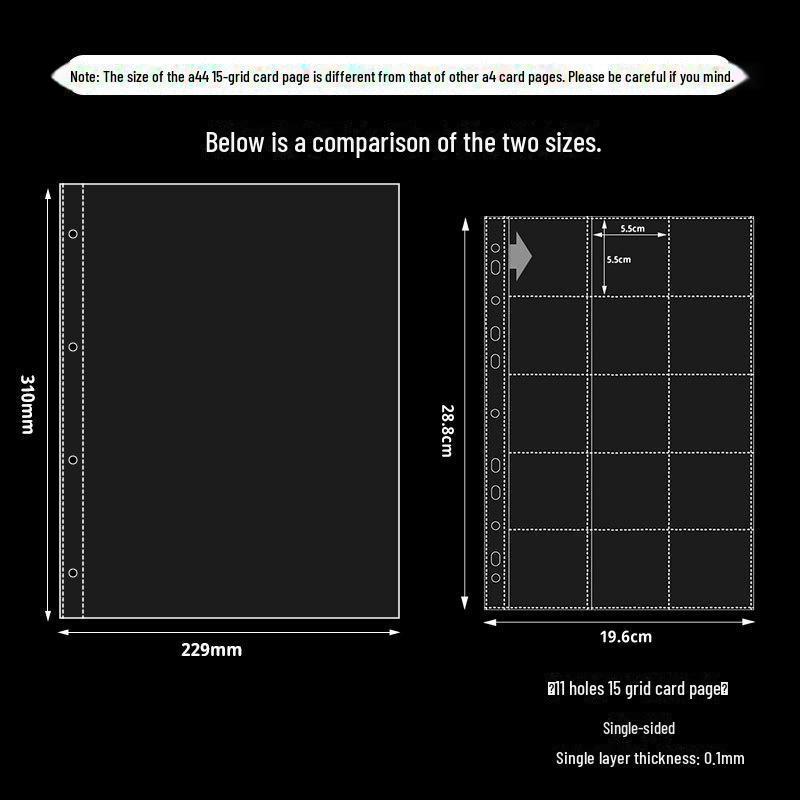 A4 Loose-Leaf Card Collection Albums for Documents, Photos, Tickets, and Postcards