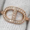 HERMES H122605B 0052 Chaine d'Ancre Contour MMRing ring 18K Pink Gold/diamond #11.5(JP Size) Array