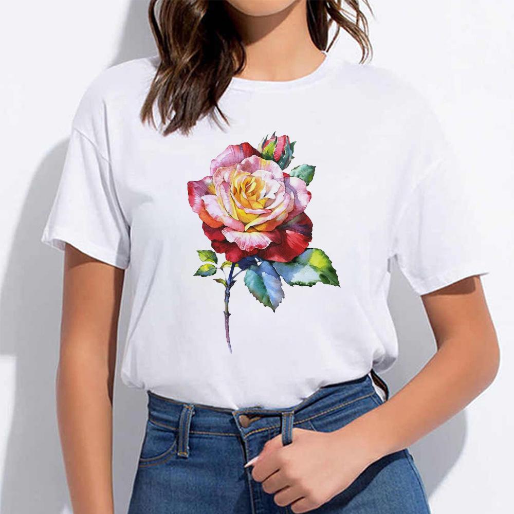 Women T Shirt Graphic Lady Clothes Fashion Flamingo Streetwear Simple Female T-Shirts White Casual Summer Ladies Tee T Shirt