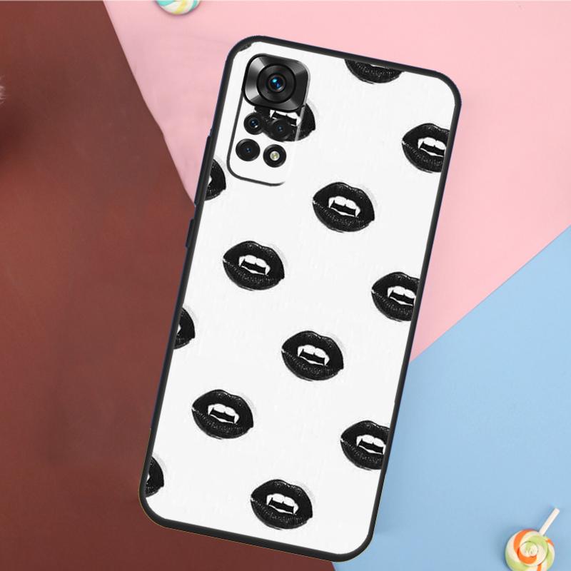 

Sexy Vampire Lips Cover For Xiaomi Redmi Note 14 13 12 9 10 11 Pro 9S 10S 11S 12S Redmi 14C 10C 12C 13C Case Redmi 10