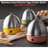 Household 7 Eggs Capacity Egg Boiler Portable Automatic Eggs Steamer Stainless Steel Electric Egg Cooker