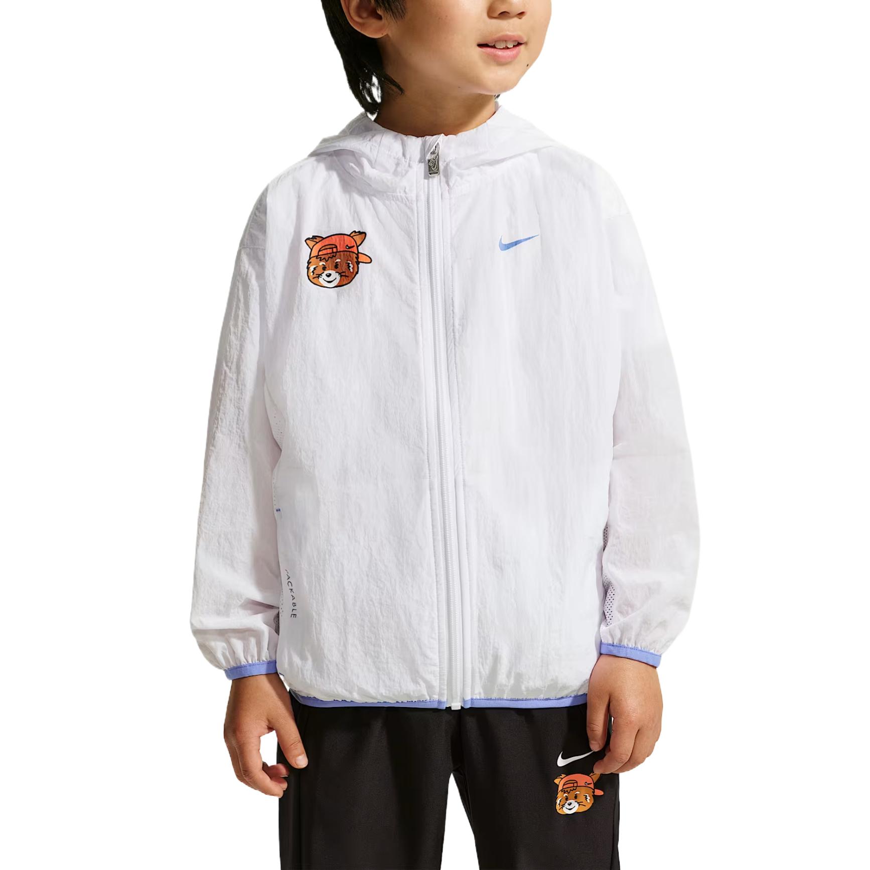 Nike Kids Jackets Hooded Non Detachable Moderate IZ8369-100 4