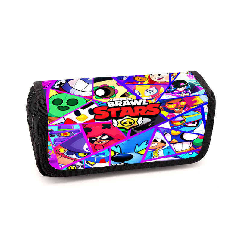 Brawl Stars Pencil Case Anime Peripheral Storage Bag Stationery Pencil Case