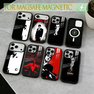 Чехол для телефона с Майклом Корлеоне для iPhone17,16,15,14,13,12,11 Plus,Pro Магнитный с беспроводной зарядкой Magsafe